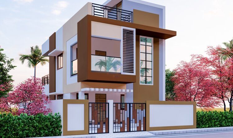 Front Elevation Design For Double Floor
